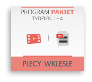 Pakiet wideo i PDF na plecy wklęsłe, tydzień 1-4, terapia hiperlordozy.